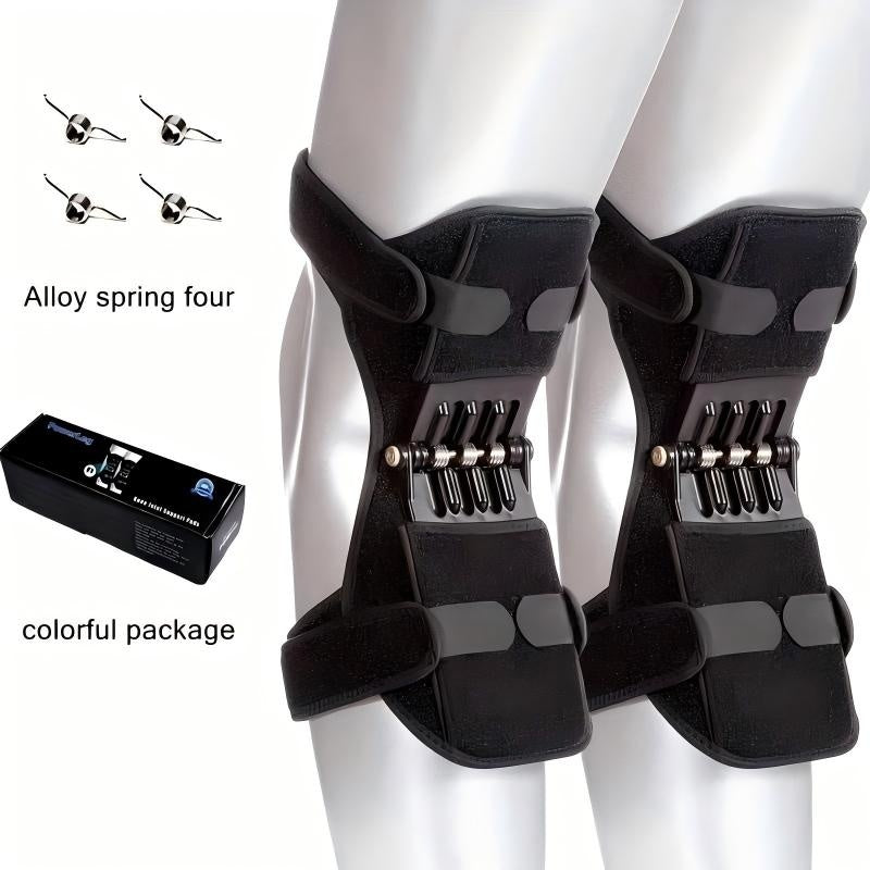 Joint Power Support Knee Brace With 4 Springs, Ergonomic Knee Stabilizer Pad, Inspired Lift Brace,Adjustable Knee Stabilizer Pads,Pain Relief -2 Pack