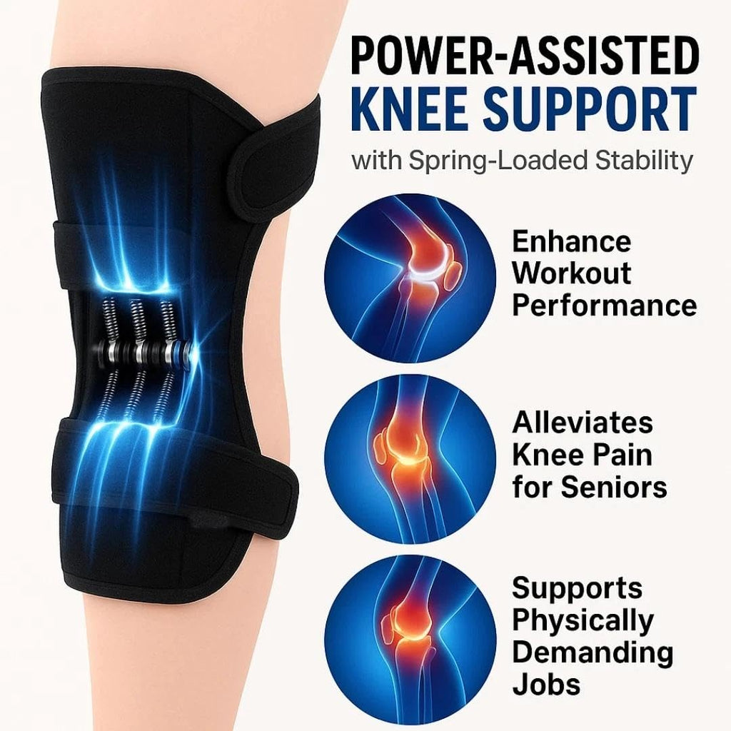 Joint Power Support Knee Brace With 4 Springs, Ergonomic Knee Stabilizer Pad, Inspired Lift Brace,Adjustable Knee Stabilizer Pads,Pain Relief -2 Pack