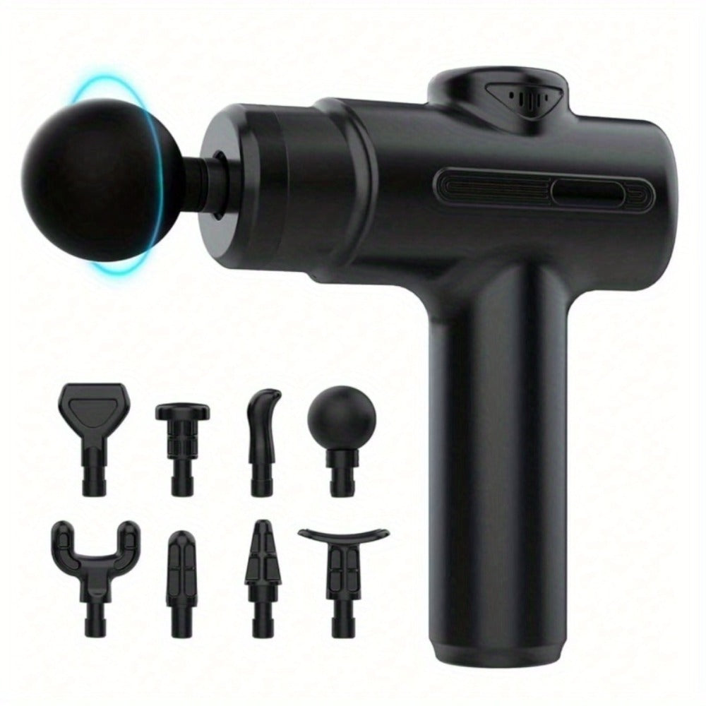Massage Gun Deep Tissue Percussion Massager For Athletes, Handheld Body Back Muscle Massager Gun With 8 Massage Heads