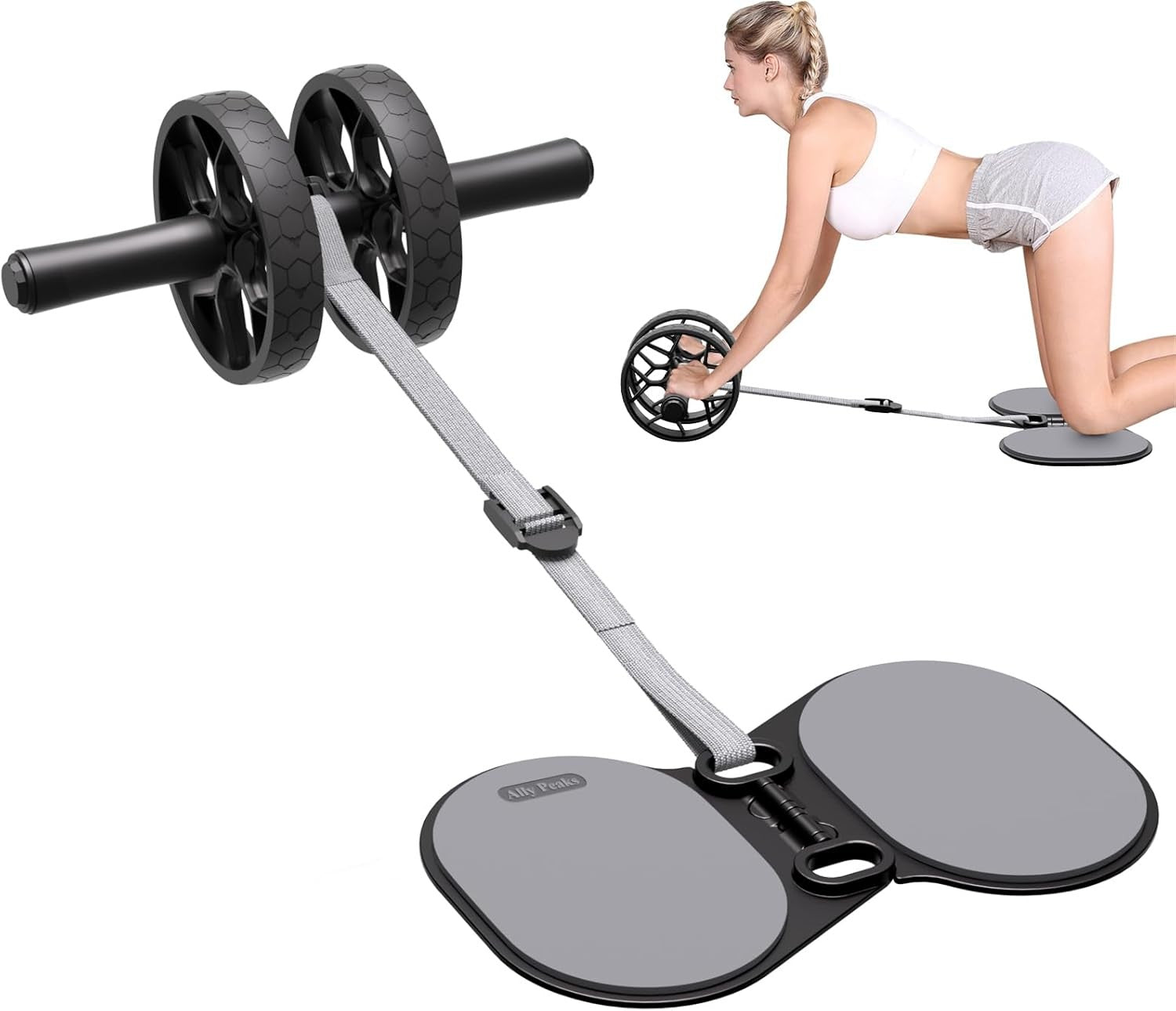Ally Peaks Ab Roller Wheel Auto Rebound W/ Knee Pad