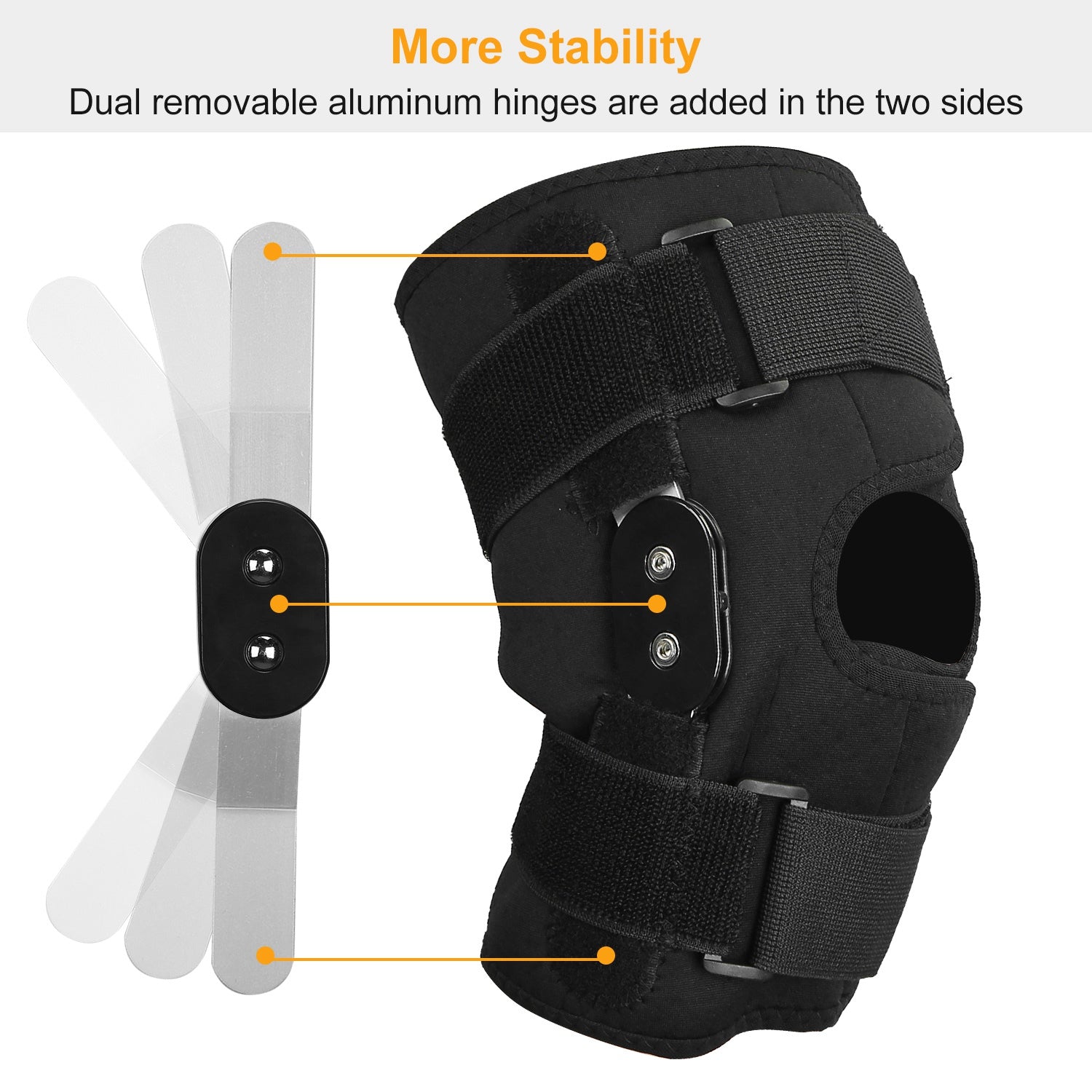 Sport Knee Brace Adjustable Open Patella Knee Support Compression Knee Wrap For Running Climbing Pain Relief Recovery Of Injured Knee