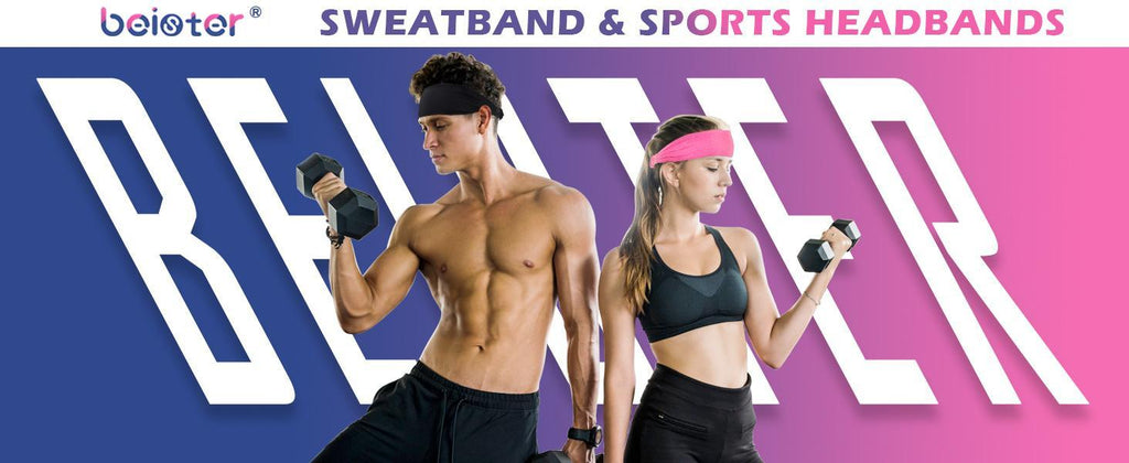 5-Piece Unisex Anti-Slip Sports Sweat-Absorbing Headbands Elastic Yoga Fitness Running Headbands Unisex